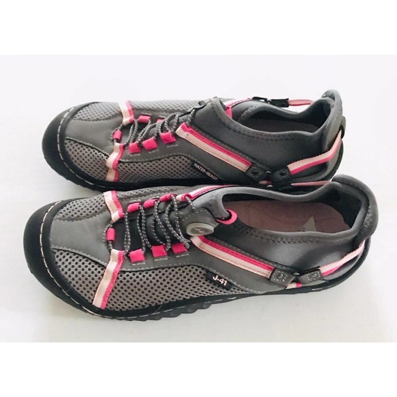 J-41 | Women's Lace Up Sport Adventure Athletic Sneakers Size 6.5 M Gray - Picture 1 of 7